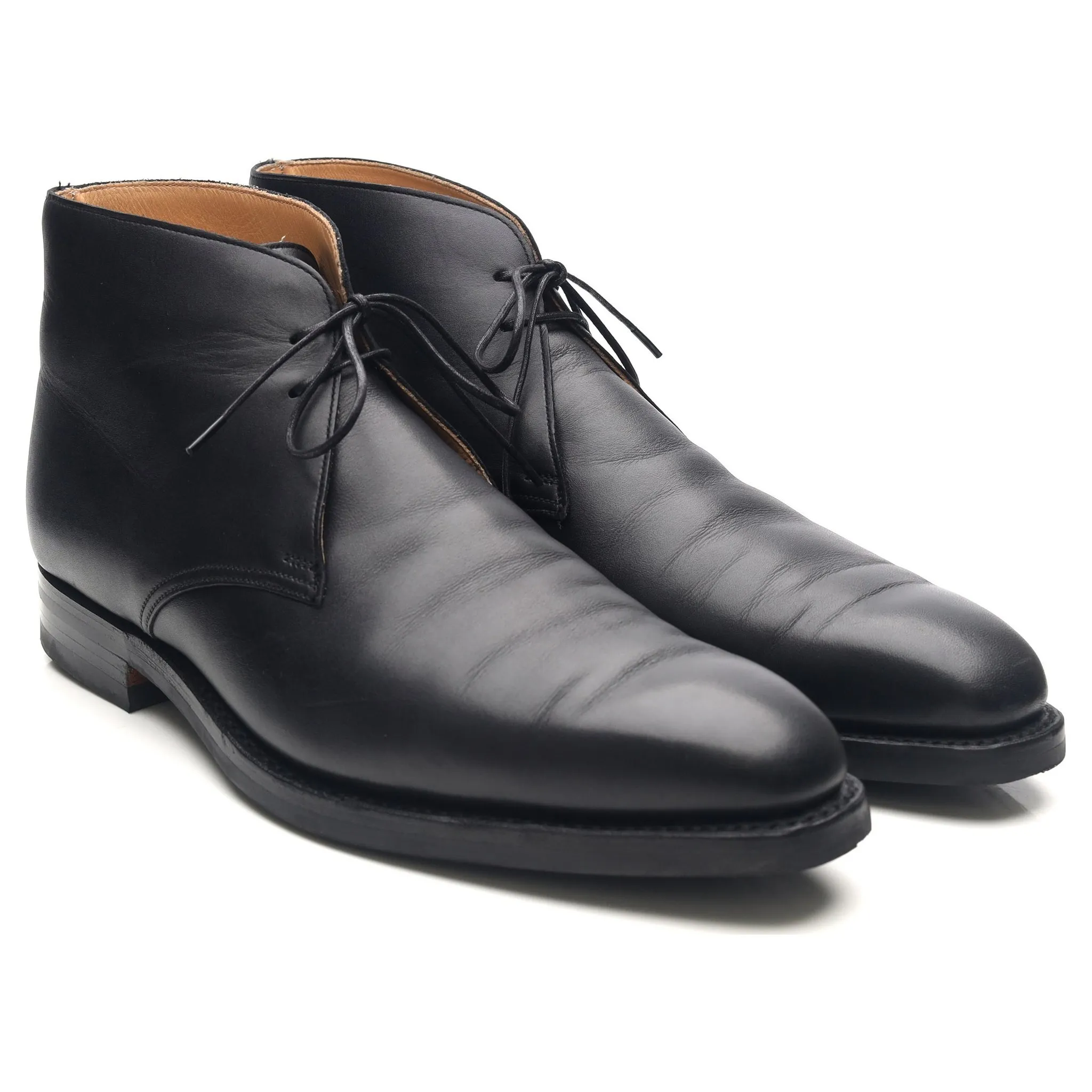 'Tetbury' Black Leather Chukka Boots UK 10 E