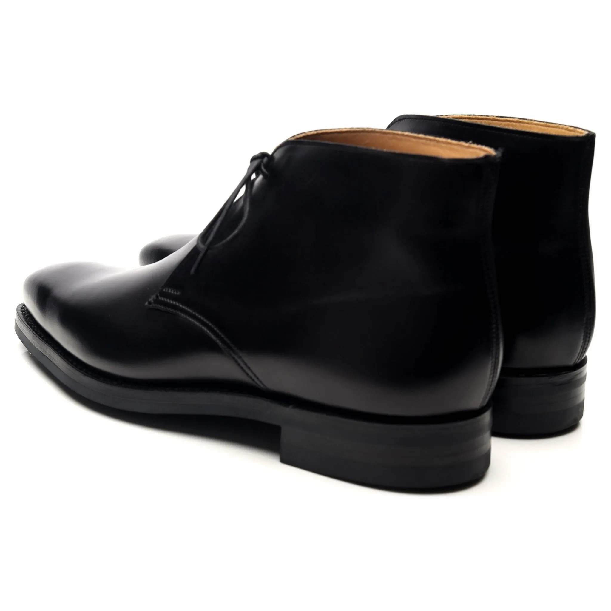 'Tetbury' Black Leather Chukka Boots UK 7.5 E