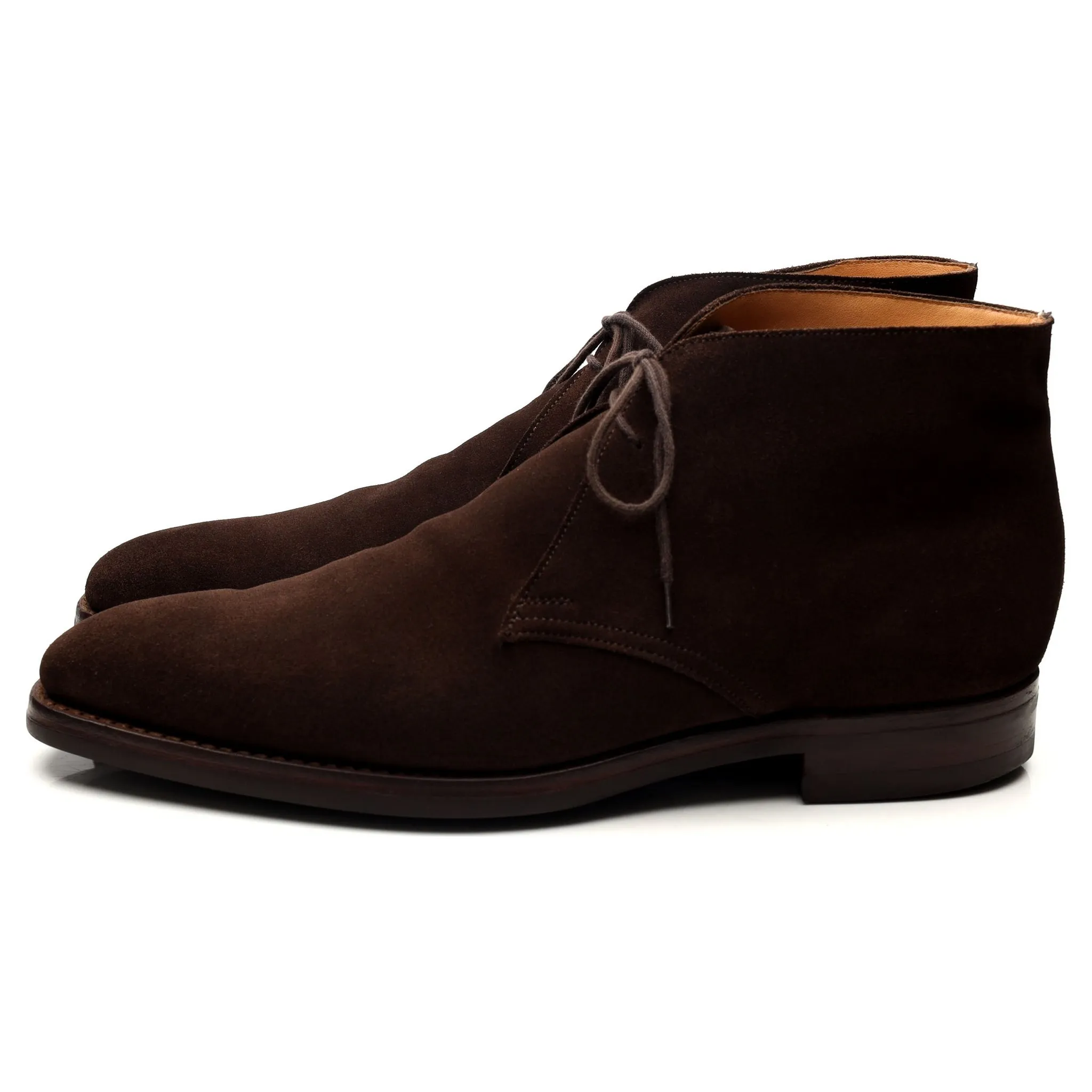 'Tetbury' Dark Brown Suede Chukka Boots UK 10 E