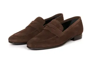 The Edward Penny Loafer - Dark Brown Suede