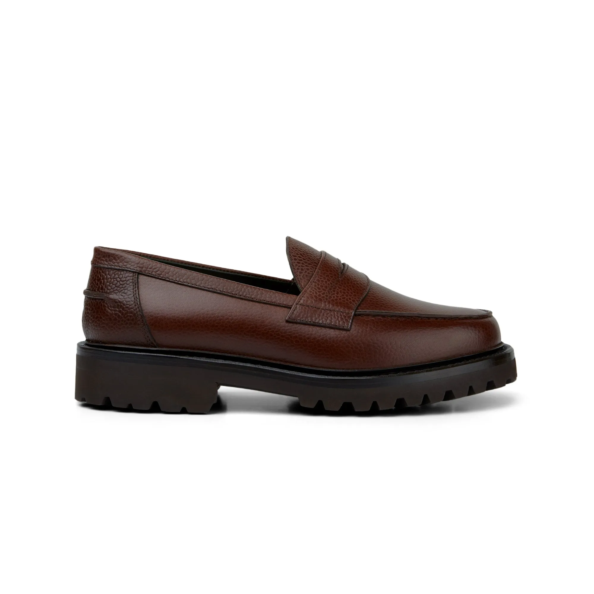 The Ellis Penny Loafer, Chocolate, Vibram 1757 Lug Sole