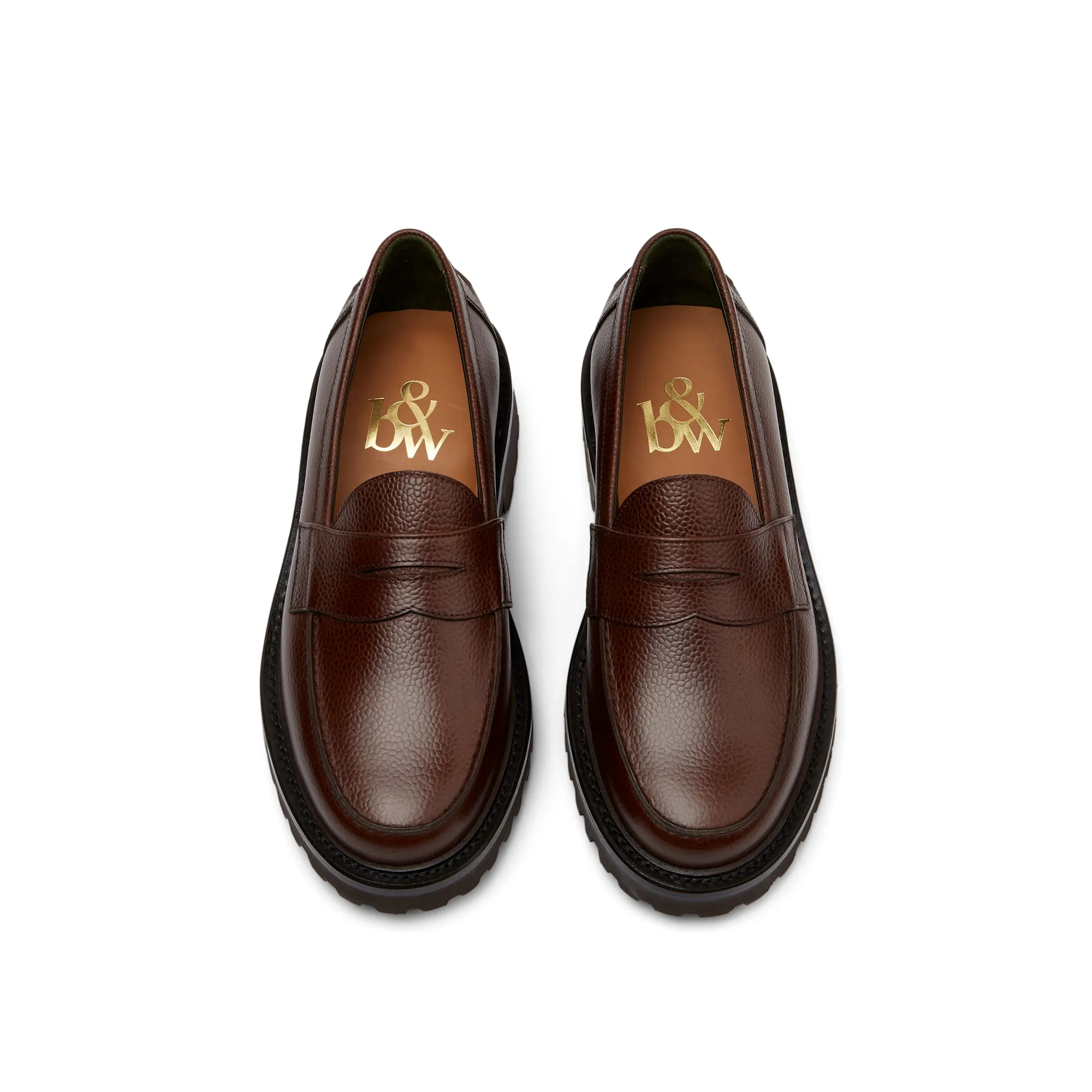 The Ellis Penny Loafer, Chocolate, Vibram 1757 Lug Sole