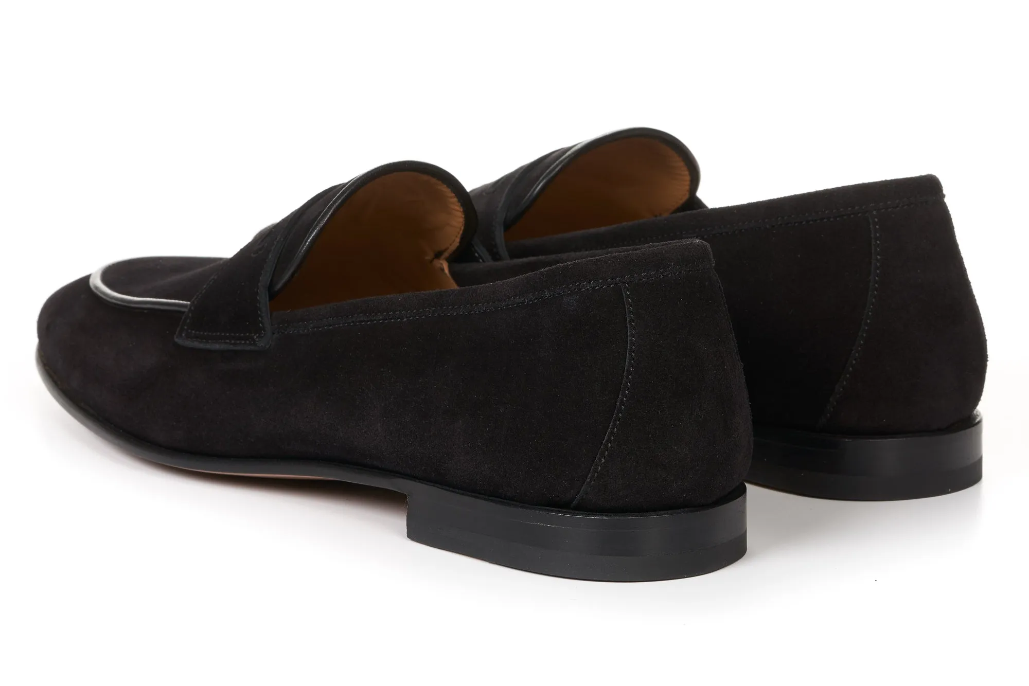 The Louis Penny Loafer - Nero Suede