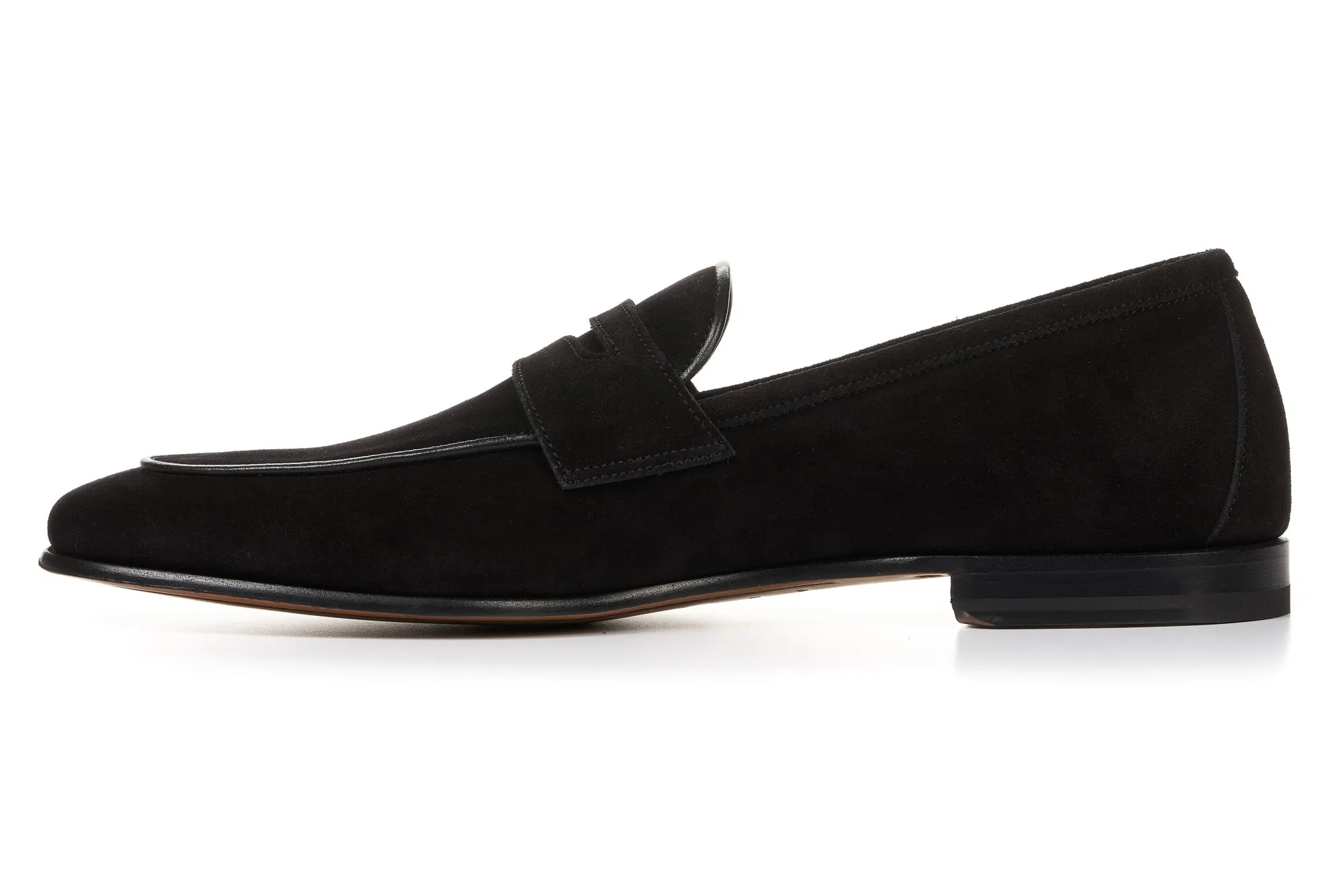 The Louis Penny Loafer - Nero Suede