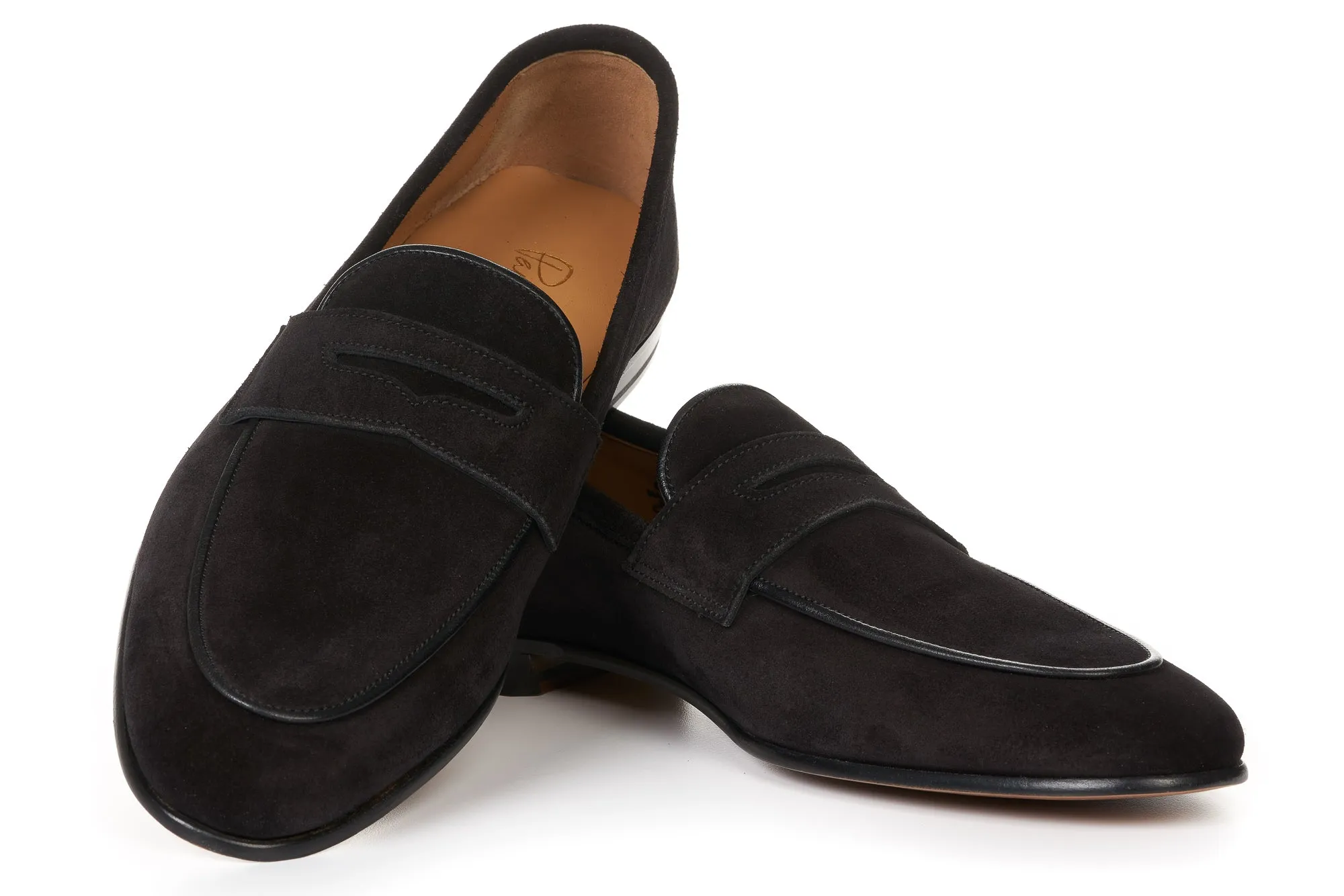 The Louis Penny Loafer - Nero Suede