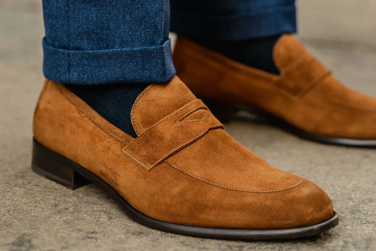 The Stewart Penny Loafer - Cacao Suede