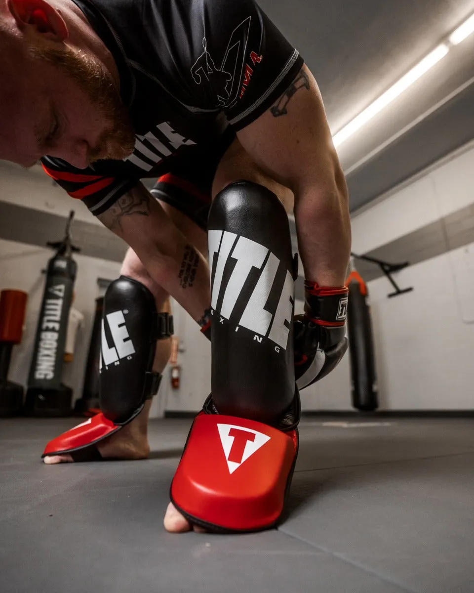 TITLE Boxing Pro Style Shin & Instep Guards 3.0