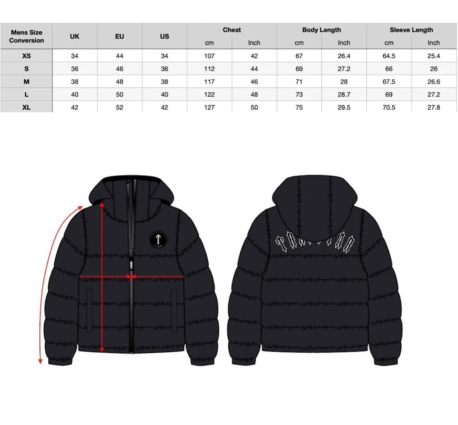 Trapstar Black Technical Puffer