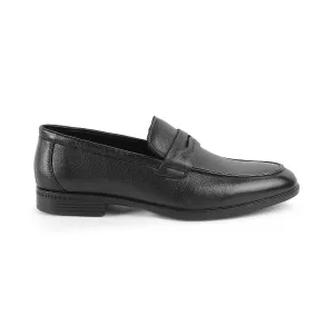 Tresmode Yesi Black Men's Leather Penny Loafers