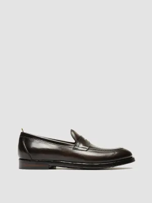 TULANE 002 - Brown Leather Penny Loafers