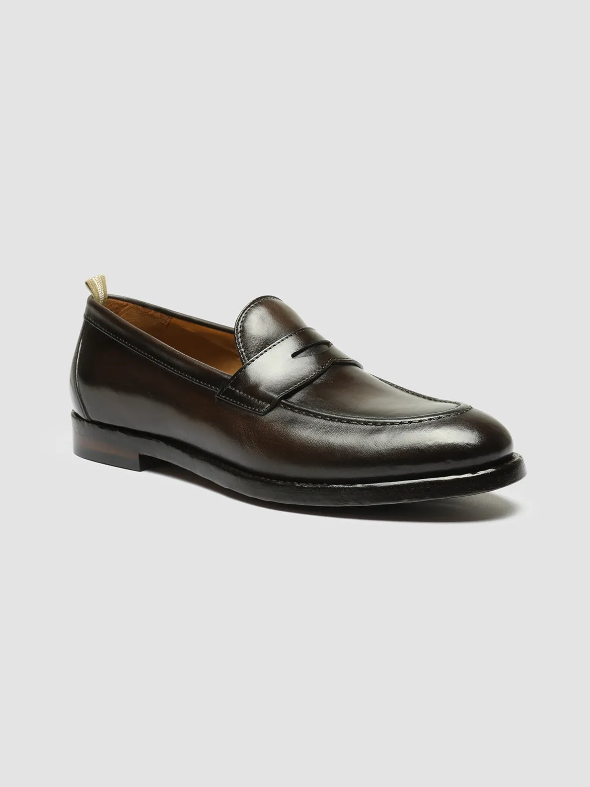 TULANE 002 - Brown Leather Penny Loafers