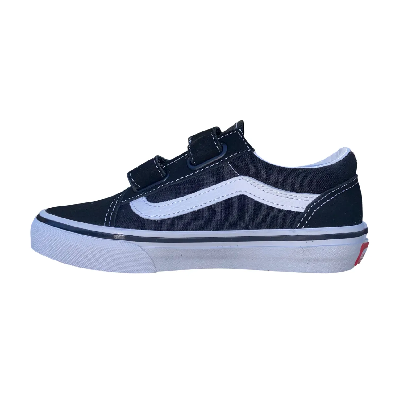 Vans scarpa sneakers da bambini con strappo Old Skool VN000VHE6BT1 nero-bianco