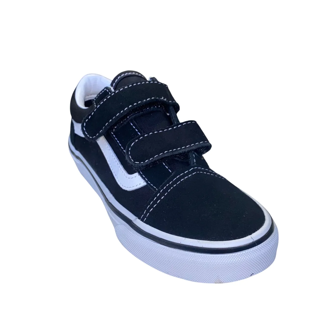 Vans scarpa sneakers da bambini con strappo Old Skool VN000VHE6BT1 nero-bianco