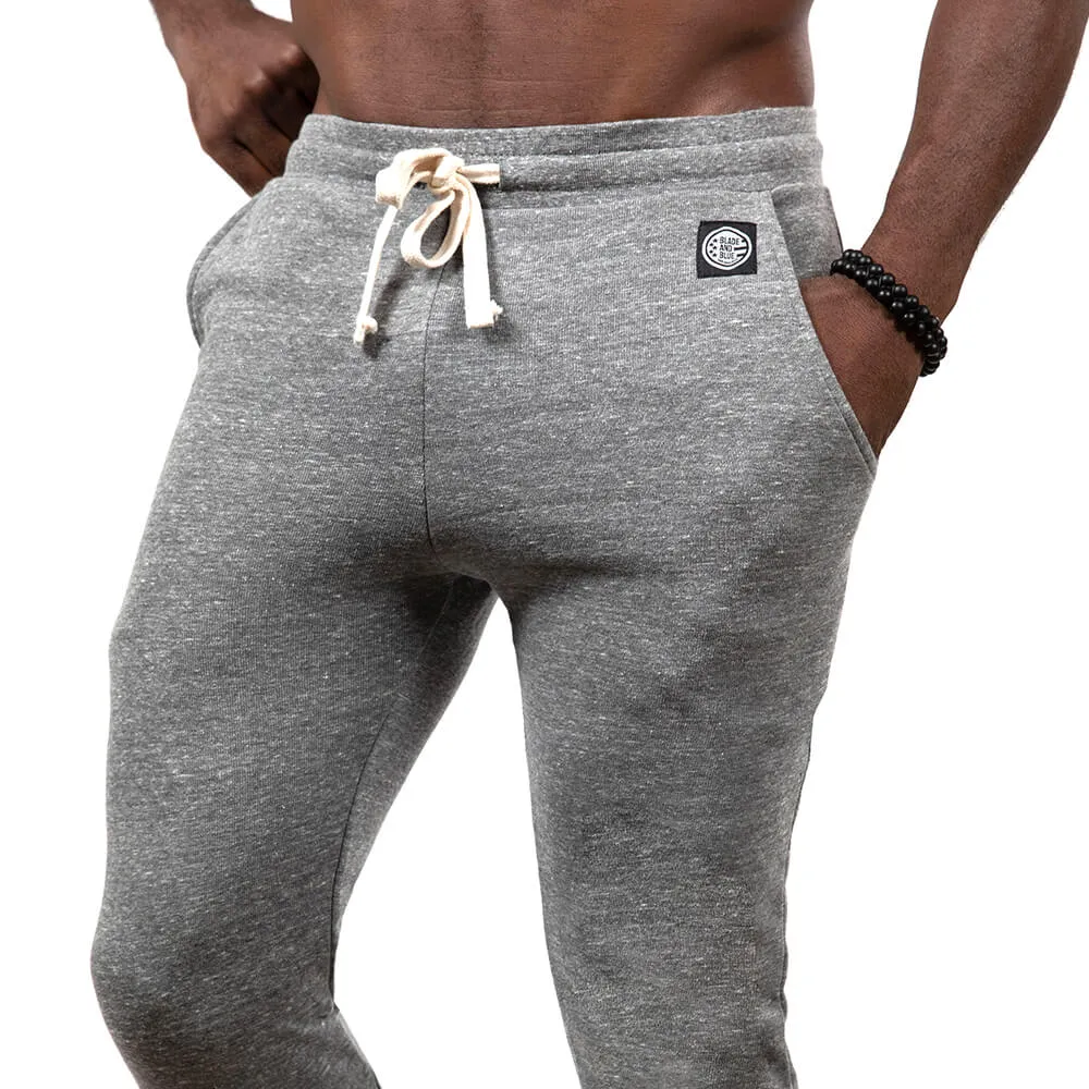 Vintage Grey Marled Jogger Sweatpants