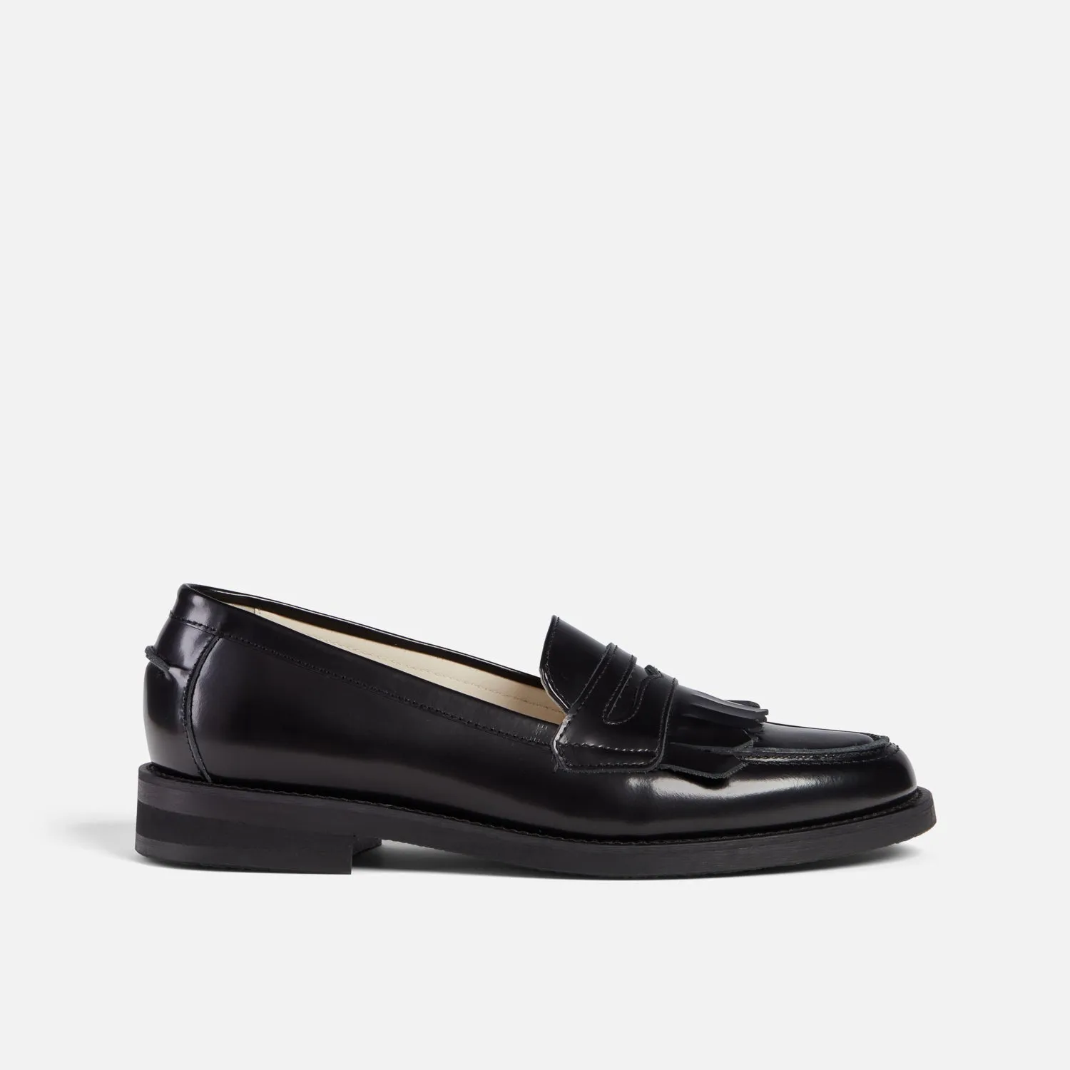 Wilde Black Fringe Penny Loafer - Women's