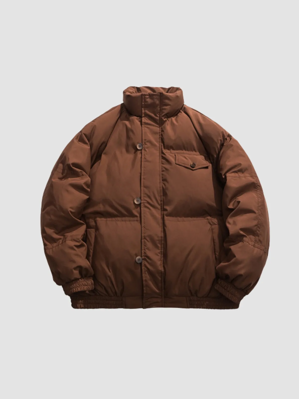 WLS Retro Stand Collar Cotton Puffer Jacket