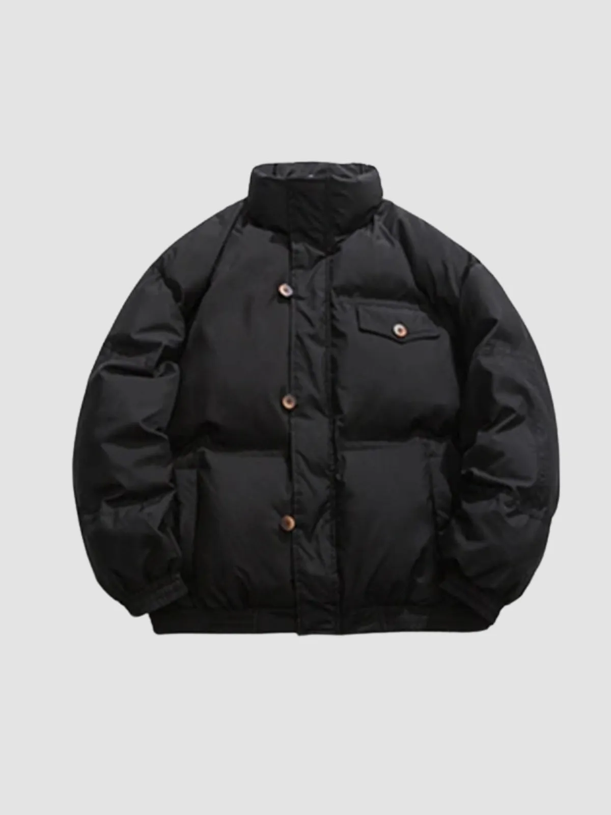 WLS Retro Stand Collar Cotton Puffer Jacket