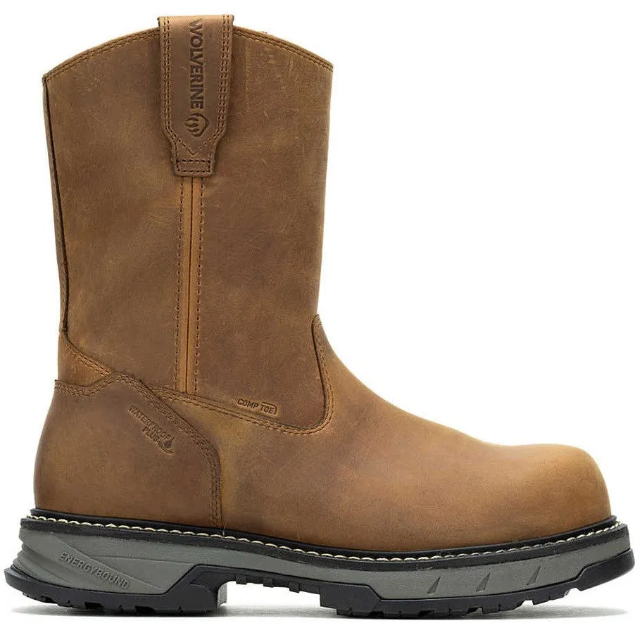 Wolverine Men's Reforce 10" Comp Toe WP Wellington Work Boot- Cashew- W241027