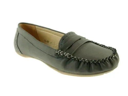 Women's LL-02 Slip On Moccasin Penny Loafer Shoes