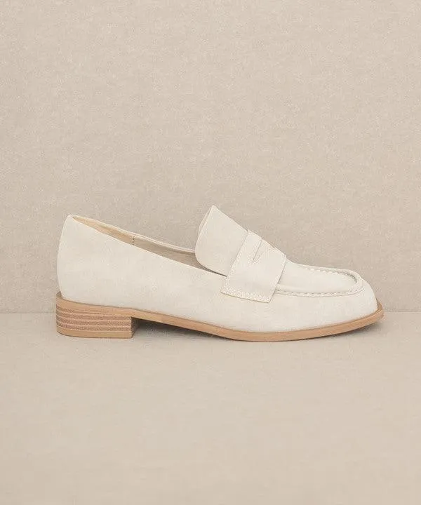 Womens Shoes - June Square Toe Penny Loafers