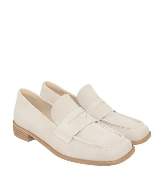 Womens Shoes - June Square Toe Penny Loafers