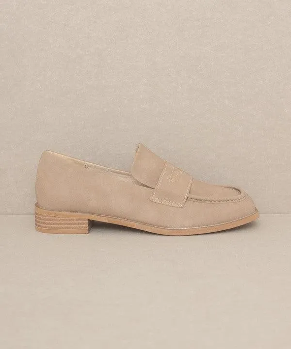 Womens Shoes - June Square Toe Penny Loafers