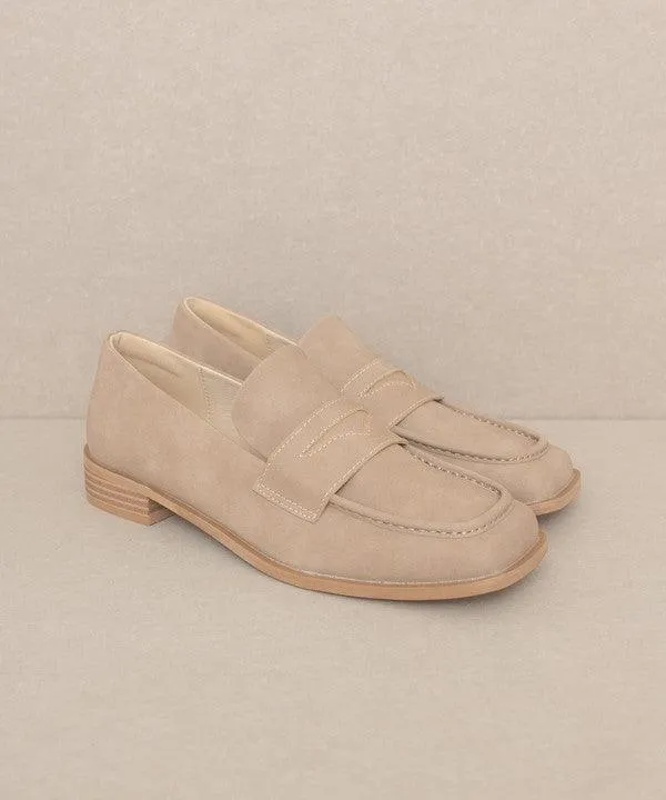 Womens Shoes - June Square Toe Penny Loafers