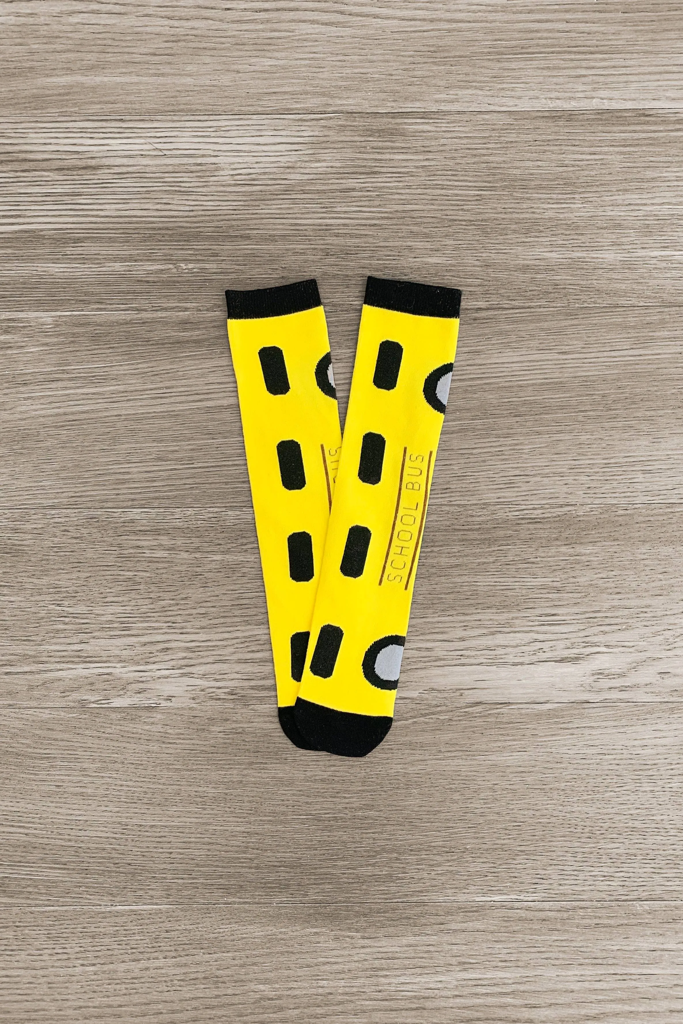 Yellow School Bus Knee High Socks