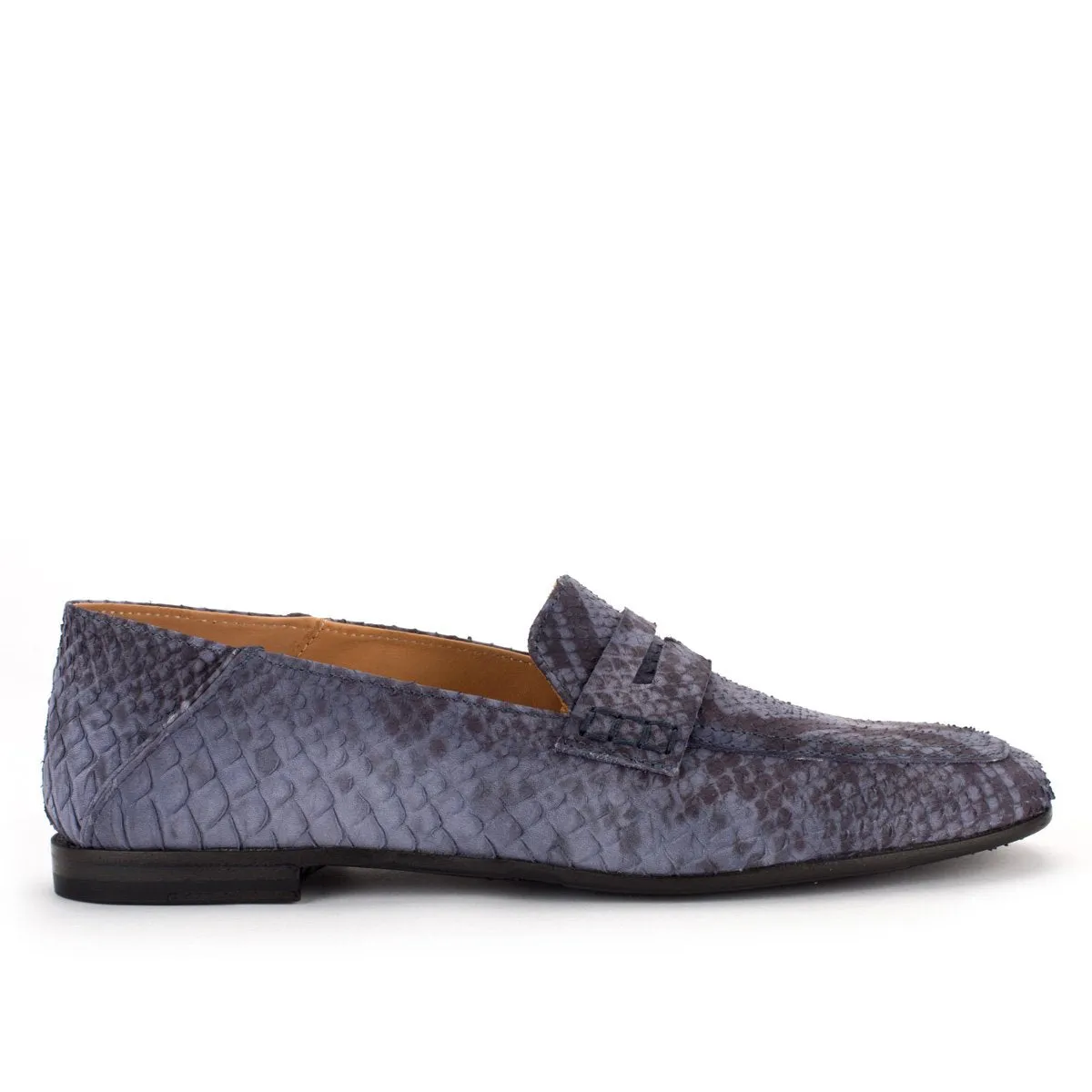 ZOE 56043<br> Blu python embossed  loafers